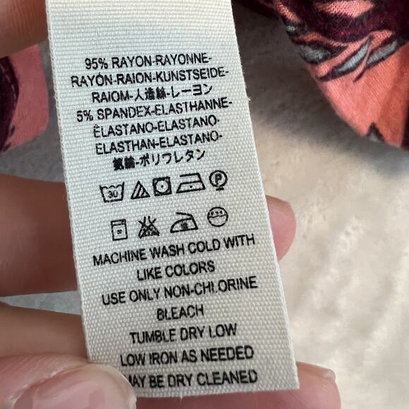 Free People Top Womens XS Pink‎ Floral Maui Wowie Boho Whimsical Flowy Festival - Picture 10 of 12